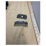 Antique Silver Comb and Plate
