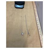 2 Sterling Heart Necklaces