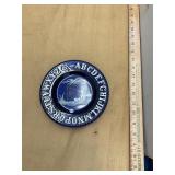 Cobalt Blue Letter Alphabet Signed Plate