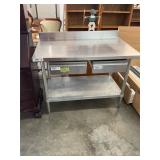Stainless Steel 2 Drawer End Table