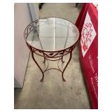 Glass Top Iron Base Table