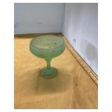 Satin Frosted Glass Compote