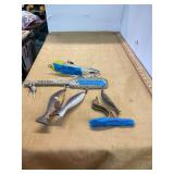 Fish Oar, Brass Duck Hooks and Lure