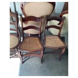 2 Antique Cane Bottom Chairs