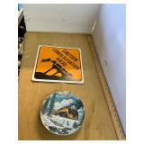 Collectible Railroad Plates and Sign