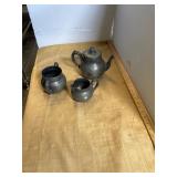 3 Piece Antique Quadruple Silver Plate Tea Set