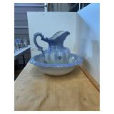 Blue Bowl and Pitcher