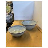 2 Blue and White Bowls