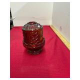 Vintage Indiana Glass Stars and Bars Fairy Lamp