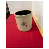 Cobalt 4 Leaf Clover Crock