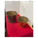 2 Brass Buckets