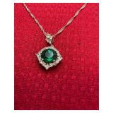 Platinum Plated Pendant and Necklace