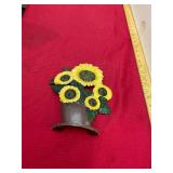 Cast Iron Flower Door Stop