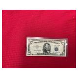 1953B $5 Silver Certificate Note