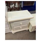Broyhill White End Table