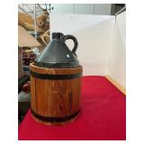 Antique Pottery Jug in Barrel