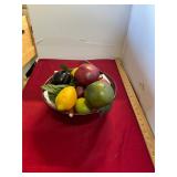 Pottery Bowl with Fruit