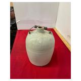 Antique Wooden Handled Pottery Jug