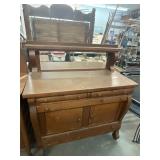 Antique Empire Sideboard with Mirror