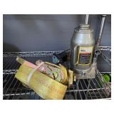 2" Rachet Strap 27ft, Bottle Jack & Hitch