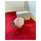 Pier 1 Flower Rose Teapot