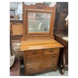 Antique Oak Dresser with Mirror
