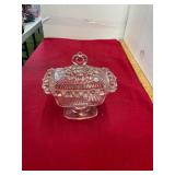 Pink Depression Glass Candy Dish
