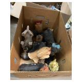 Box of Dog Decor Figures