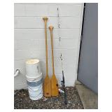 Fishing Pole, @ Wooden Paddles & Buckets