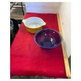 Blue Bowl and Pyrex Lot