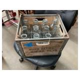 Yoder Dairies Norfolk Milk Crate 12 Glass Bottles