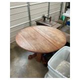 Antique Oak Round Wooden Table