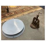 Vintage Pipe Vise & Round Stand