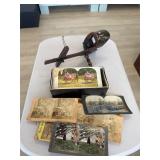 Antique Stereoscope Cards and Viewer
