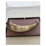 Large Inscribed Powder Horn