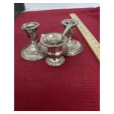 Sterling Cup & Weighted Candles Holders