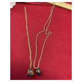 2 Necklaces with Russian Egg Pendants