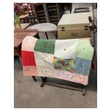 Antique Quilt and Quilt Rack