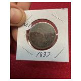 1837 Large Cent Coin