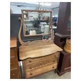 Antique Oak Dresser with Mirror