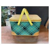 Vintage Tin Picnic Basket