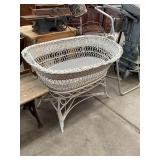 Antique Wicker Baby Bassinet
