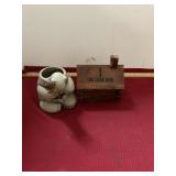 Turtle and Vintage Souvenir Bank