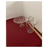 Serving Pedestal and Pitcher Lot