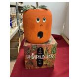 Wooden Pumpkin and Pumpkin Jar