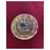 Vintage Marigold Carnival Glass Platter