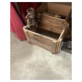 Antique Wooden Crate and Corn Sheller