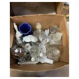 Box Lot of Porcelain, Silver, Glassware