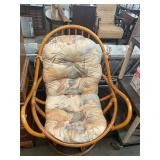 Vintage Swivel Rattan Rocking Chair