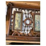 Antique Oak Stick & Ball Wall Mount Paper Rack